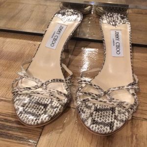 Jimmy Choo Snake Skin Mules